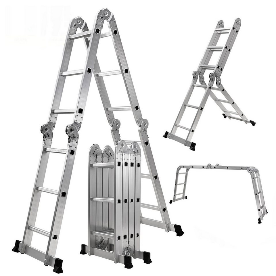 Craftfull Vielzweckleiter CF-104A, 6in1 Multifunktionsleiter mit 3 Jahren Garantie