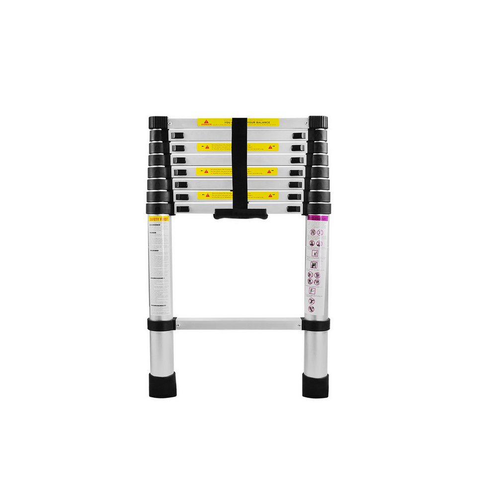 FIVMEN Teleskopleiter, ausziehbar und rutschfest, Aluminium Mehrzweckleiter