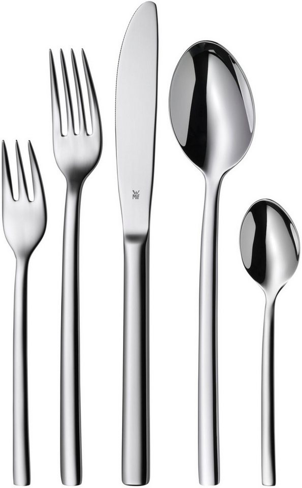 WMF Besteck-Set Miami, 30-teilig, Cromargan Edelstahl 18/10, ergonomisch, Wellenschliff-Messer