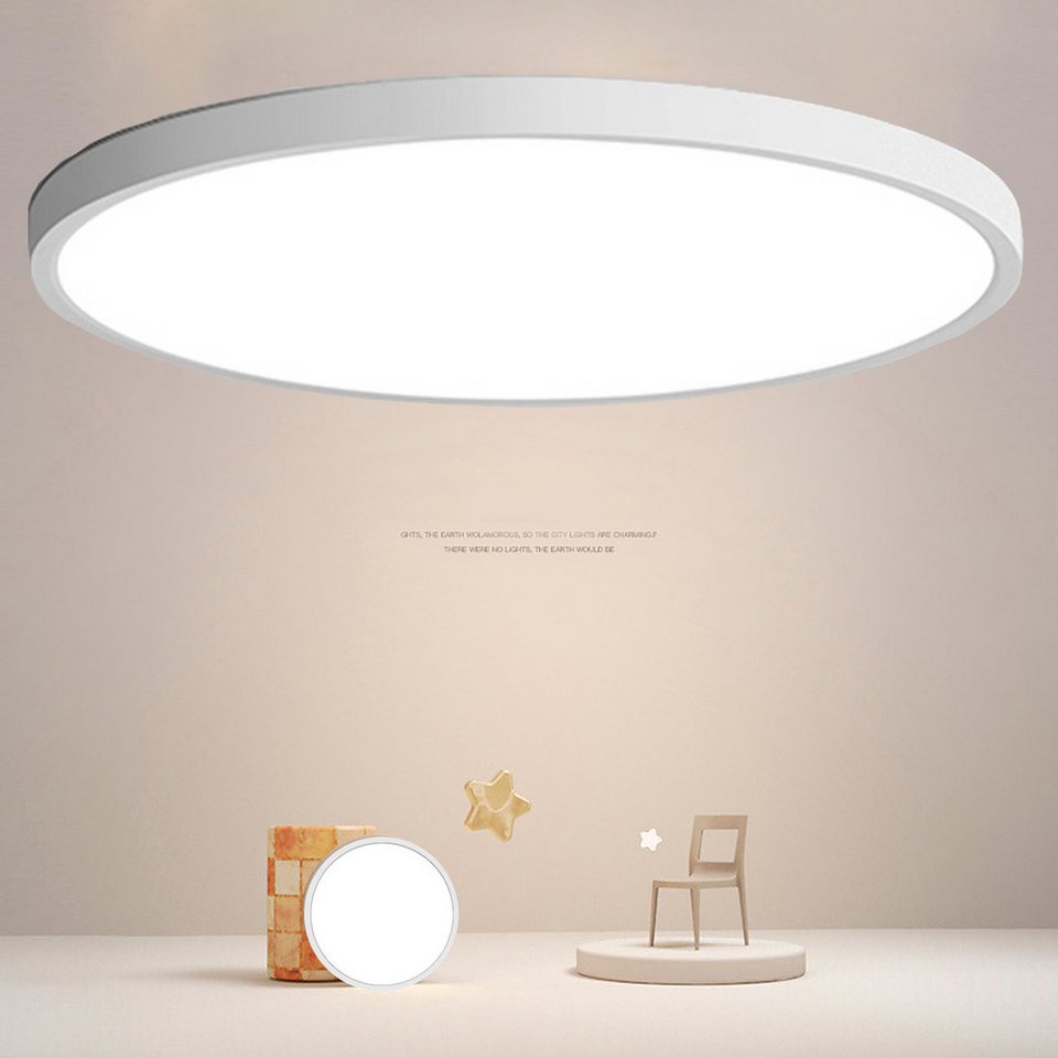 OYLCDI Deckenleuchte LED 30W, wasserdicht für Badezimmer und Küche, 6500K, fest integriert