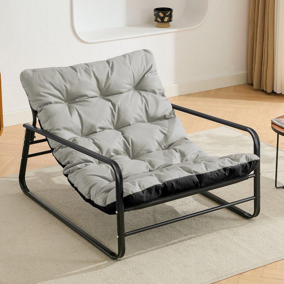 HomeMiYN Loungesessel, 2er Set mit Wendekissen, für Kinder und Erwachsene, ideal für Garten und Wohnzimmer
